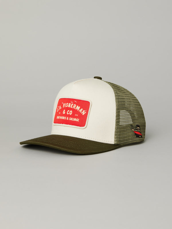 SALVAGE LORRY CAP - OFF WHITE/KHAKI