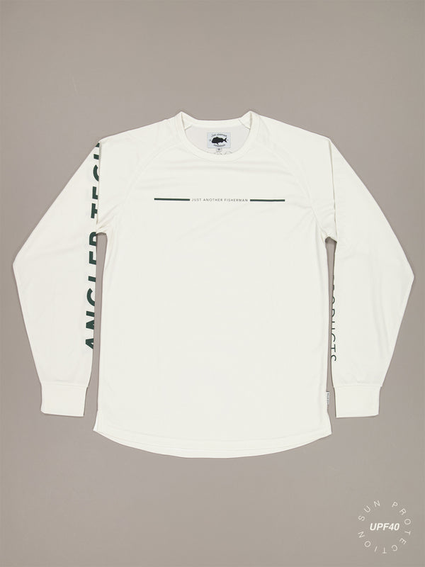 ANGLER TECH UPF40 LS TEE - ANTIQUE WHITE
