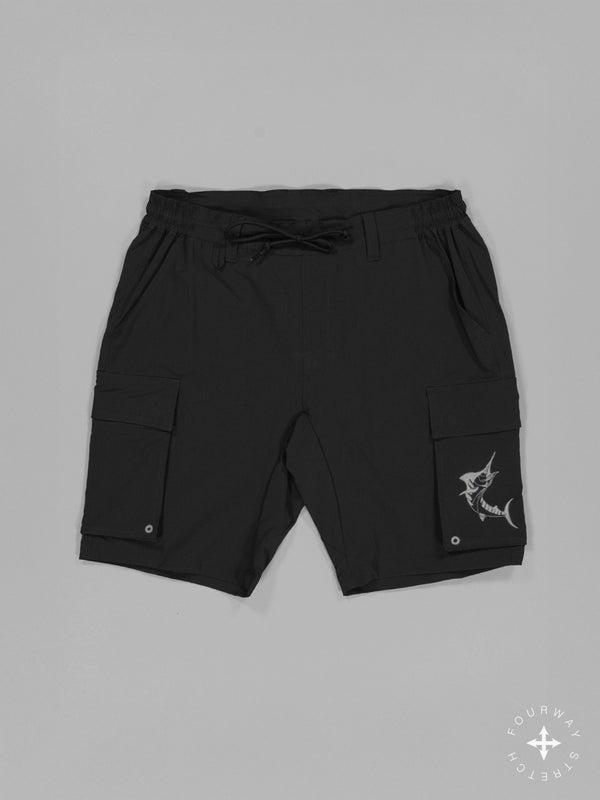 TECH CARGO SHORTS - BLACK