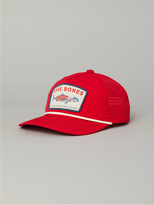 BARE BONES LEDGER CAP - RED