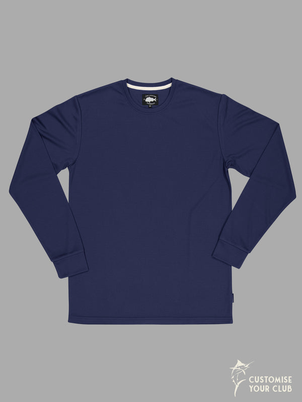 ESSENTIAL UPF40 LS TEE - NAVY