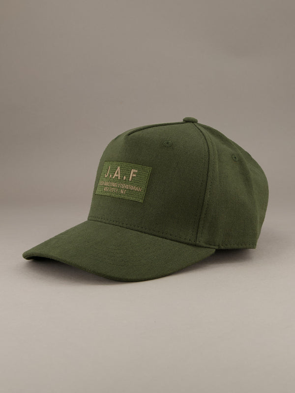 LINEN J.A.F CAP - GREEN