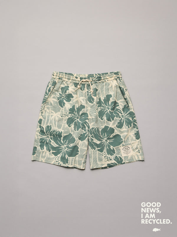 MINI ALOHA SHORTS - YELLOW PALMS