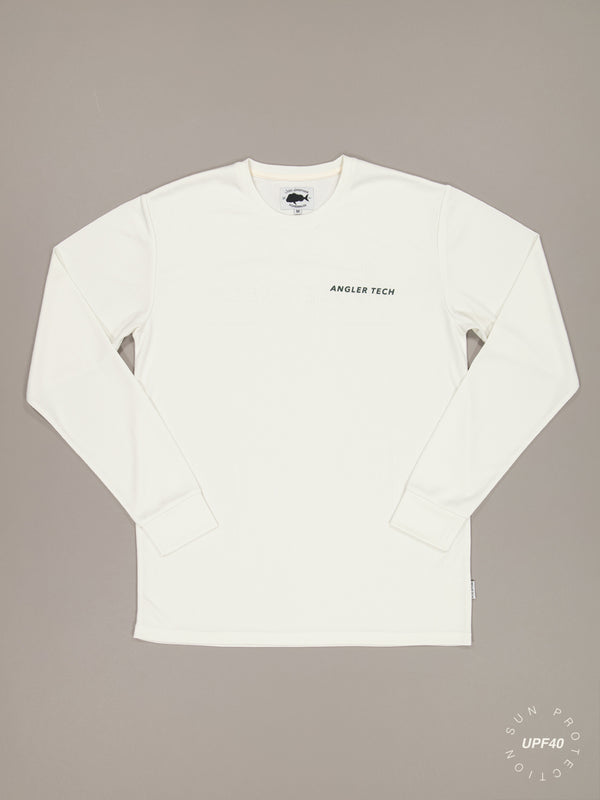 TECH LOGO LS TEE - ANTIQUE WHITE