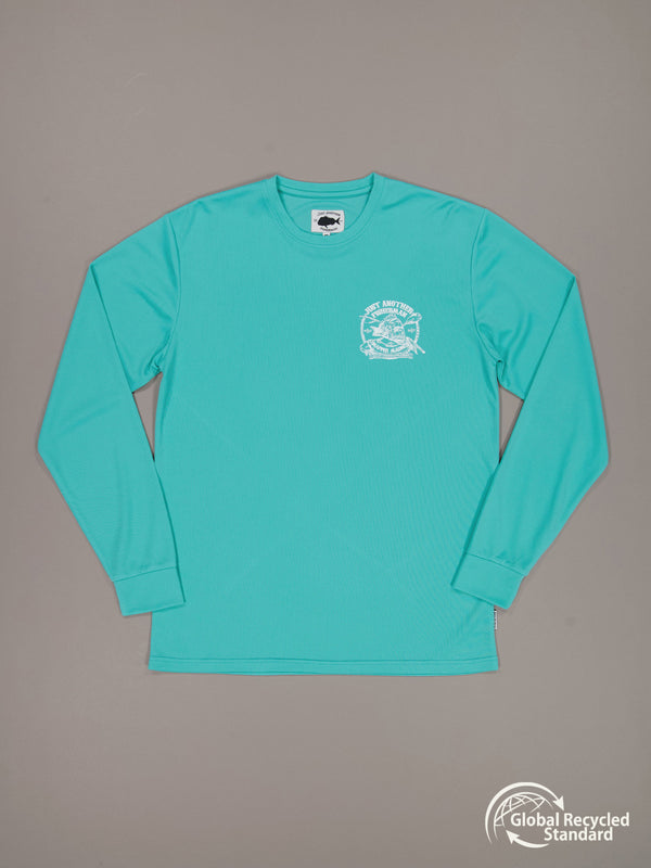 TECH MADNESS UPF40 LS TEE - CARIBBEAN