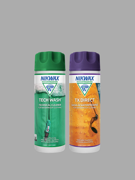 Nikwax Tech Wash + TX.Direct – Nettoyant Et Déperlant Pour Vêtements Techniques, Sans Fluorocarbone, Lavable En Machine