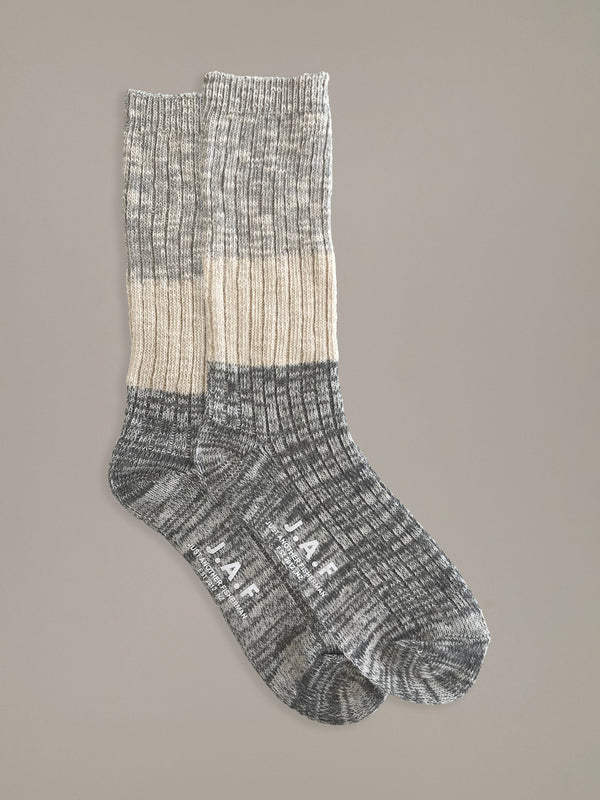 PORT SOCKS - GREY/BEIGE/DK GREY